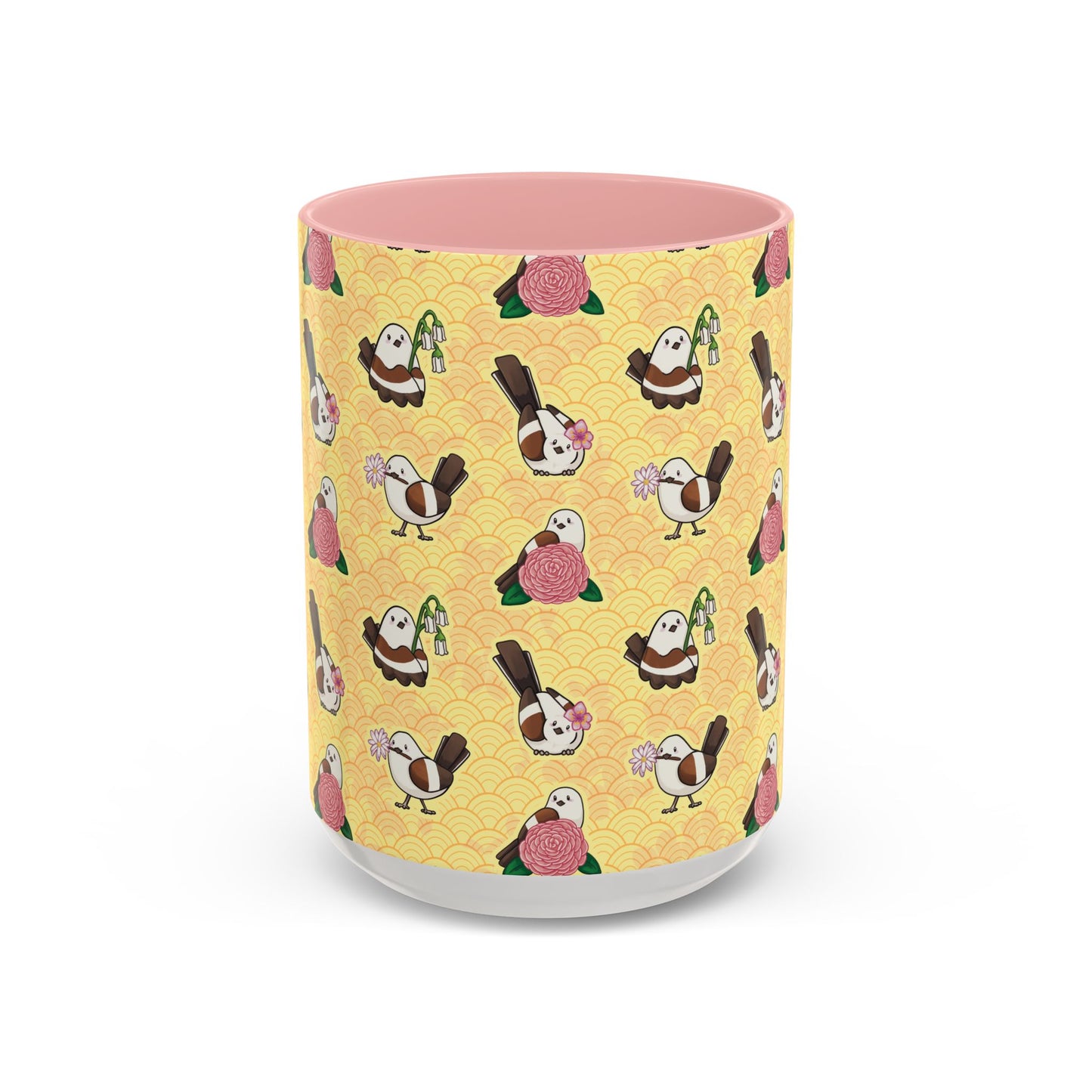 Shimaenaga Flowers - Accent Coffee Mug (11oz, 15oz)