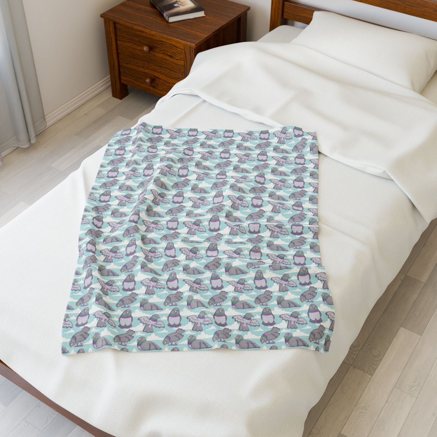 Little Pigeons - Velveteen Plush Blanket