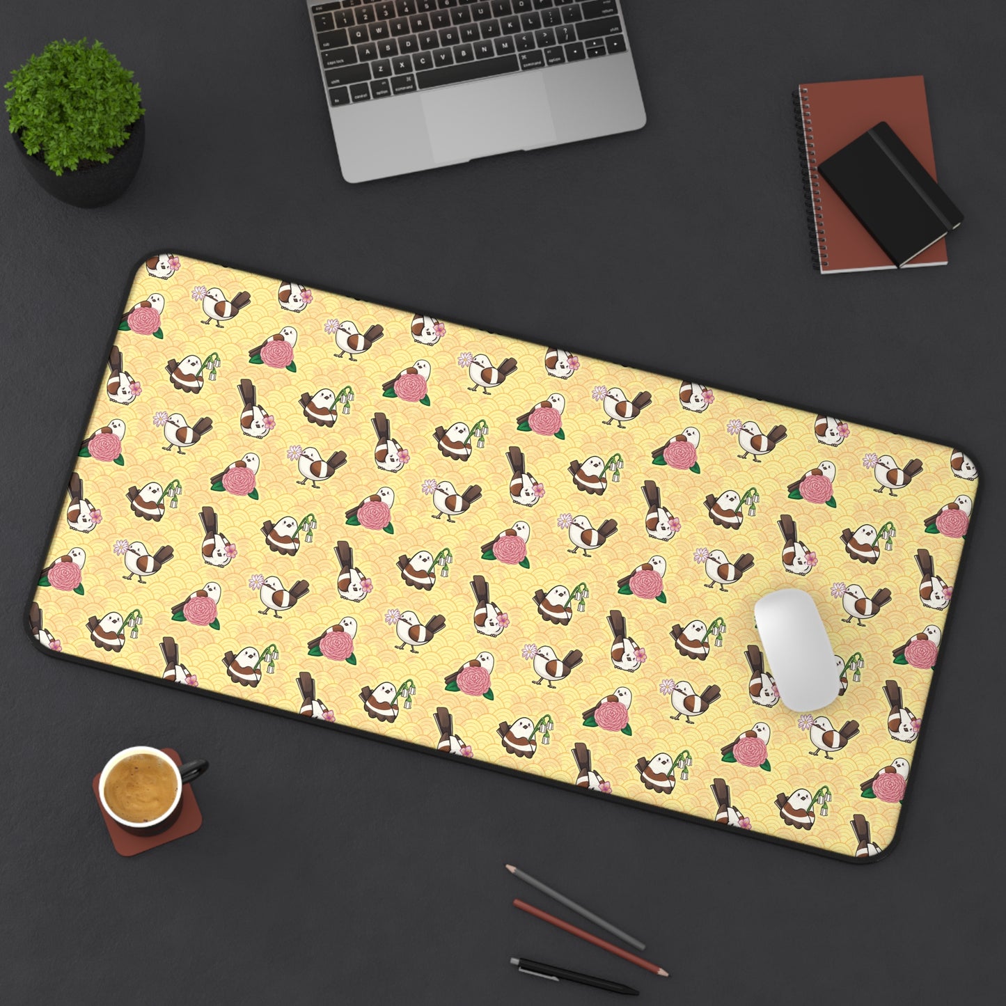 Shimaenaga Flowers - Desk Mat