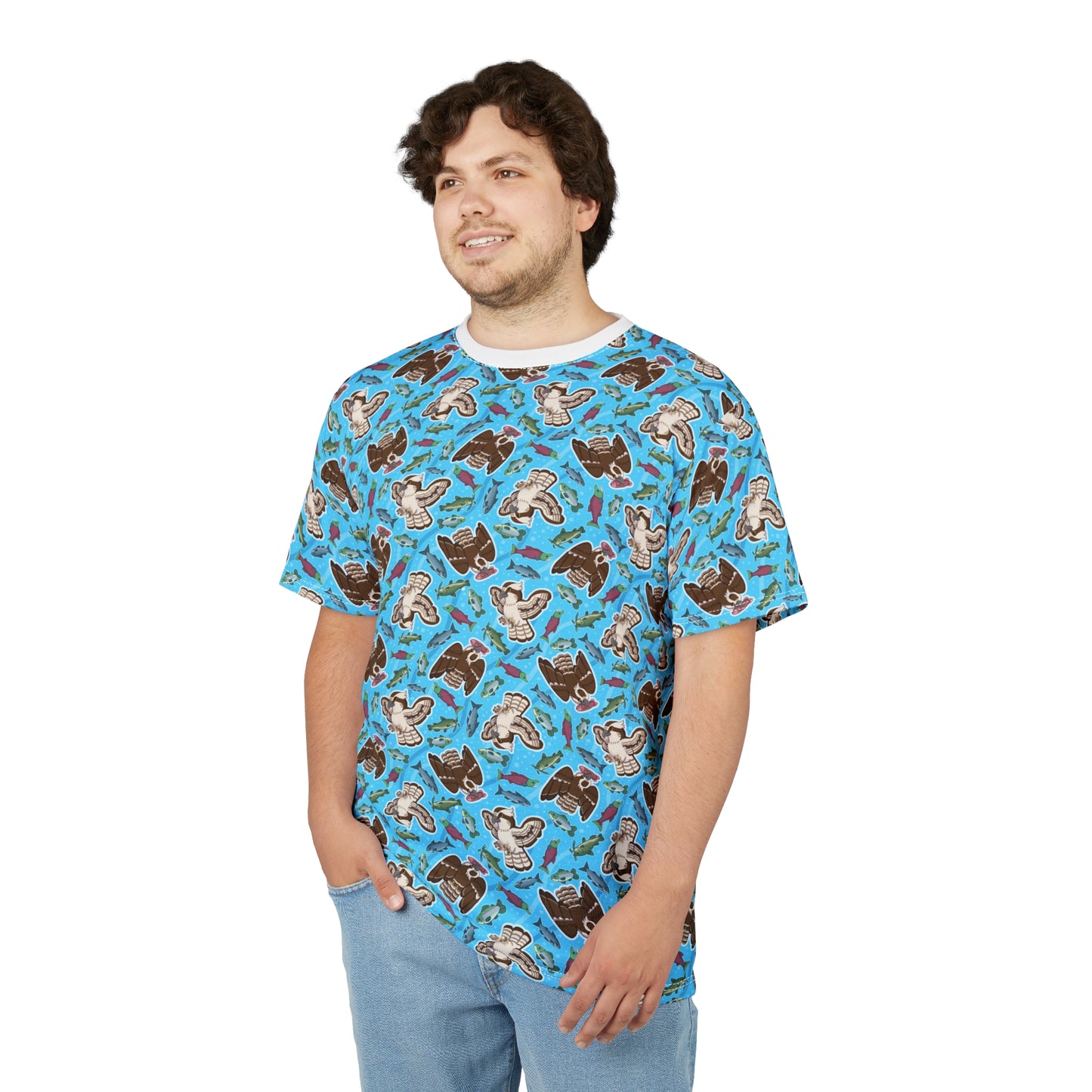 Fishy Birbs - All Over Print Tee Shirt