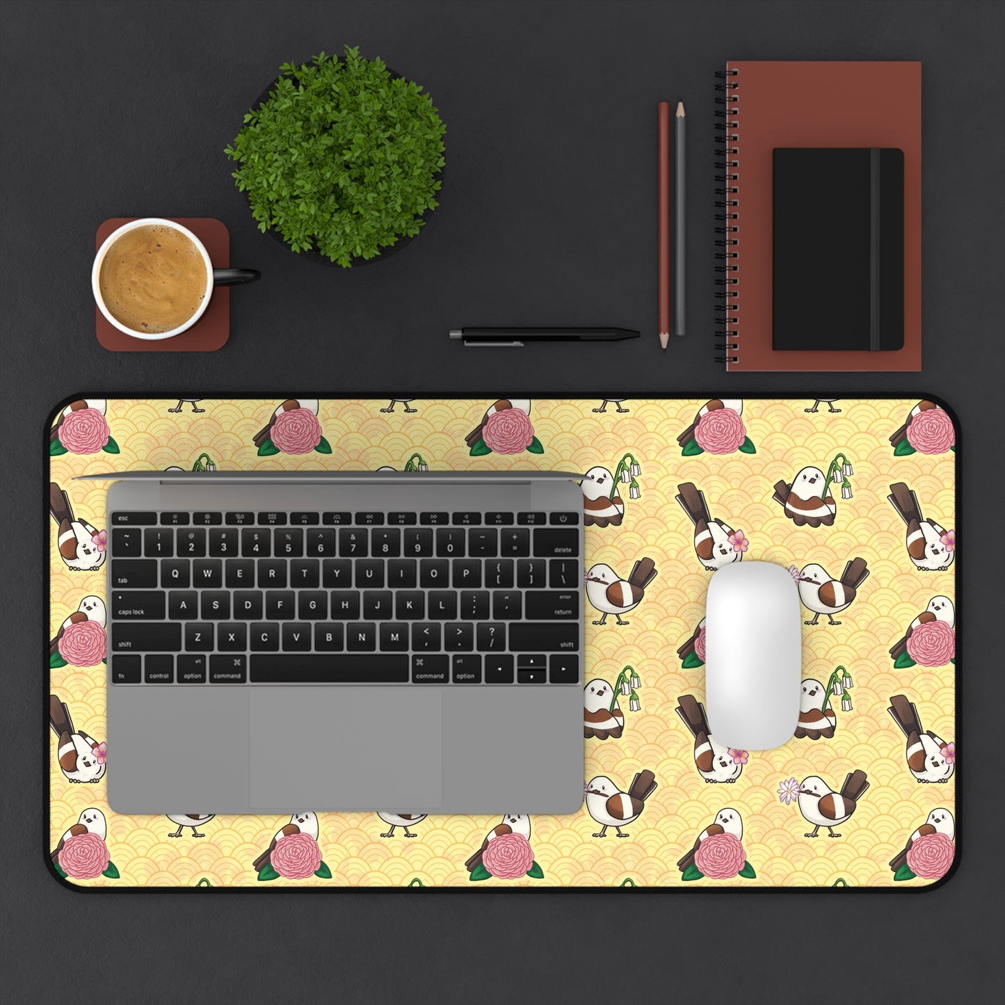 Shimaenaga Flowers - Desk Mat