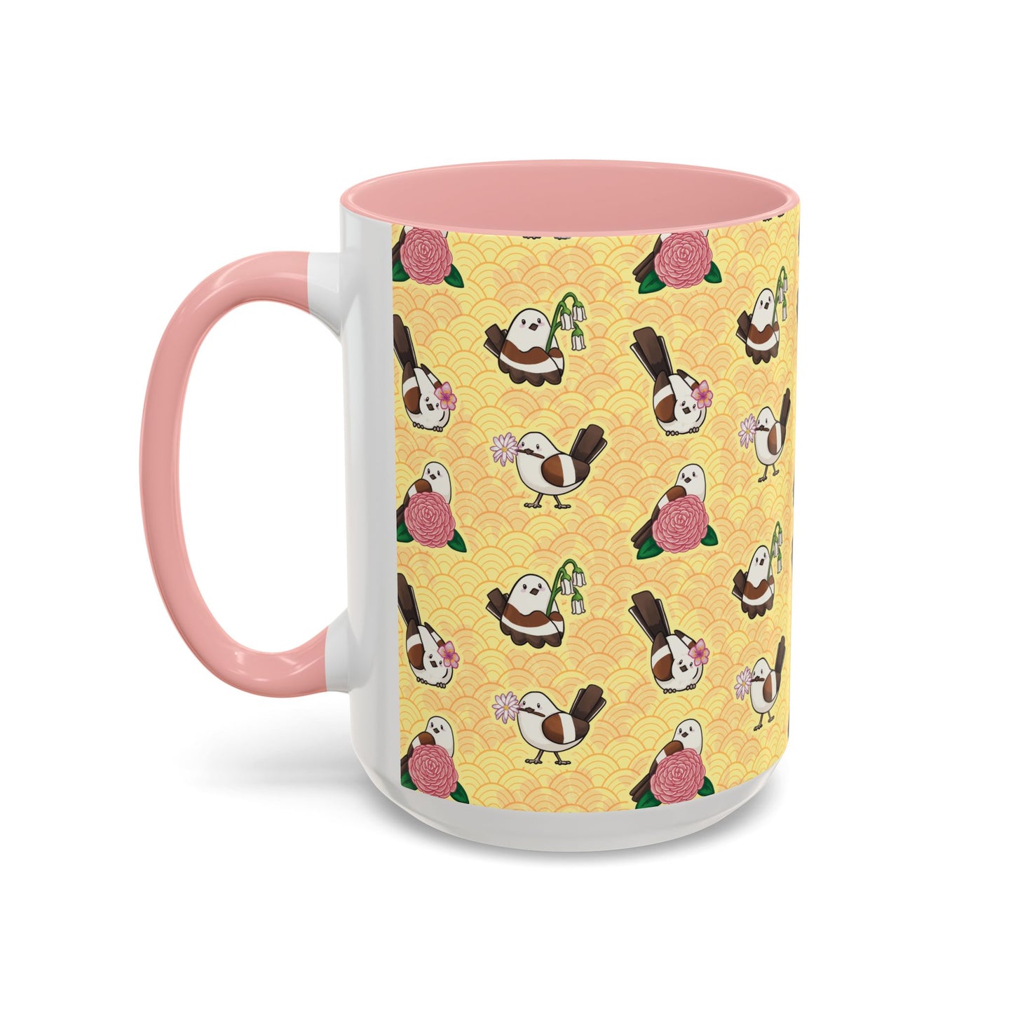 Shimaenaga Flowers - Accent Coffee Mug (11oz, 15oz)