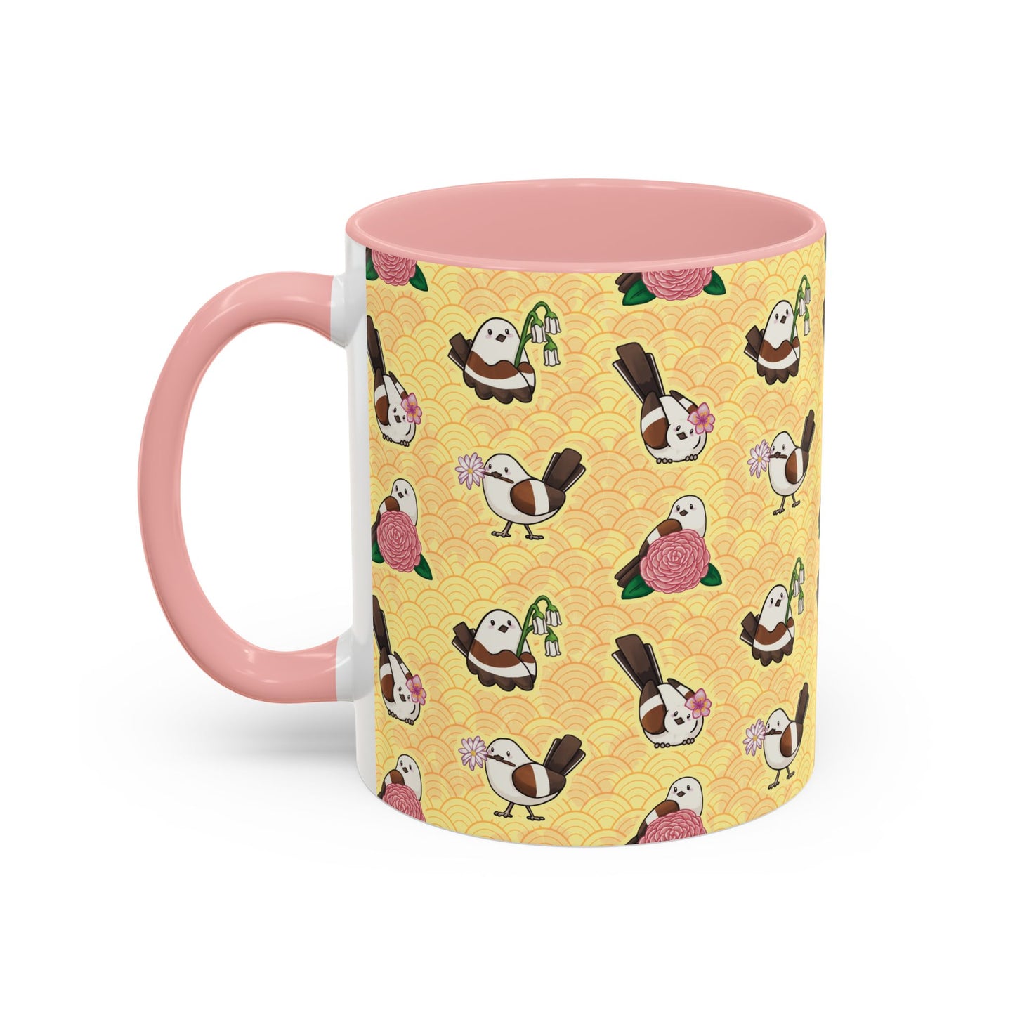 Shimaenaga Flowers - Accent Coffee Mug (11oz, 15oz)