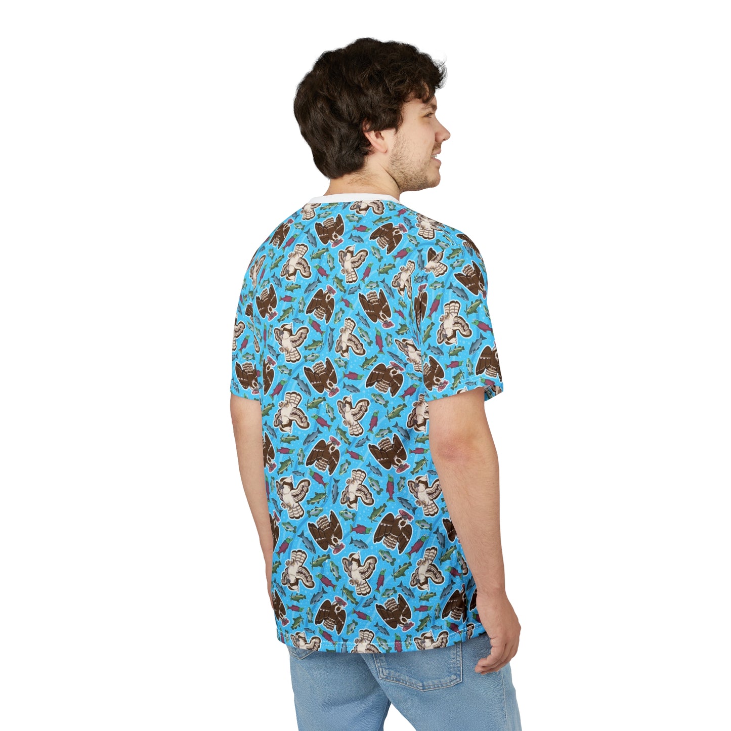 Fishy Birbs - All Over Print Tee Shirt