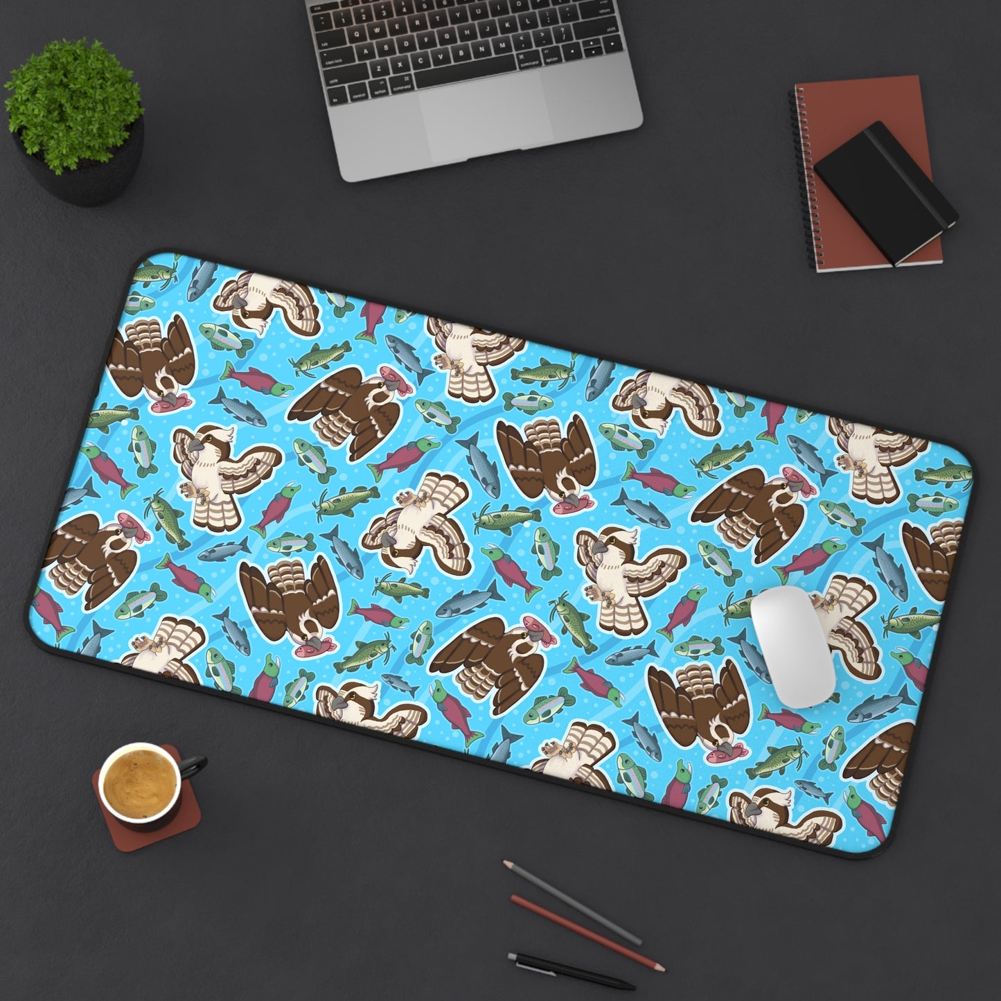 Fishy Birbs - Desk Mat