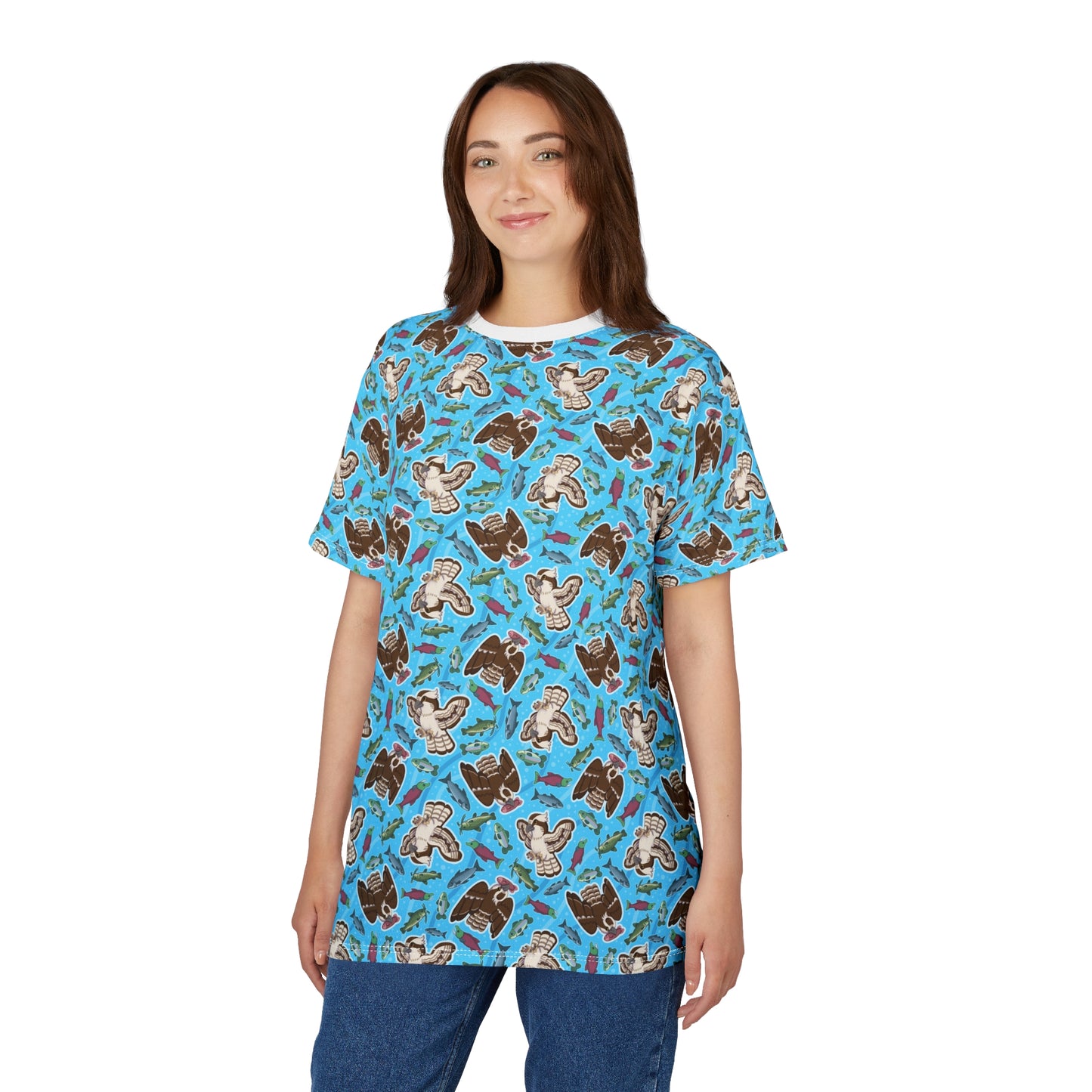Fishy Birbs - All Over Print Tee Shirt
