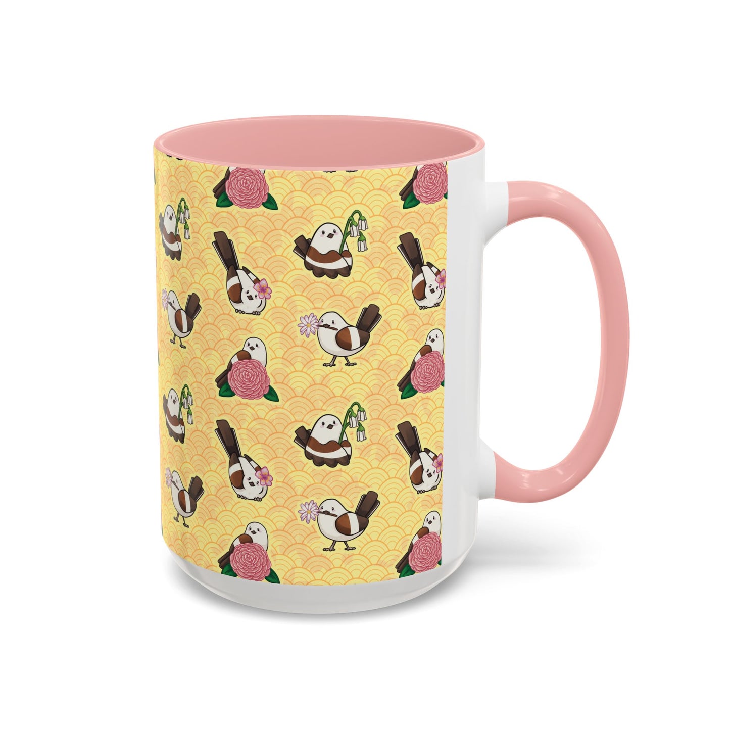 Shimaenaga Flowers - Accent Coffee Mug (11oz, 15oz)
