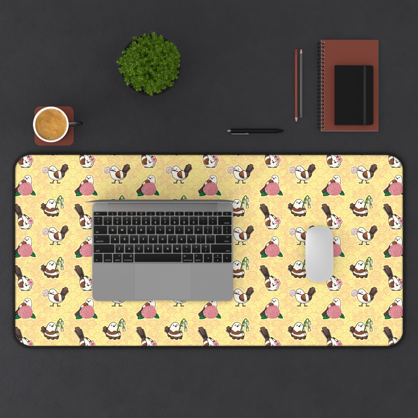 Shimaenaga Flowers - Desk Mat