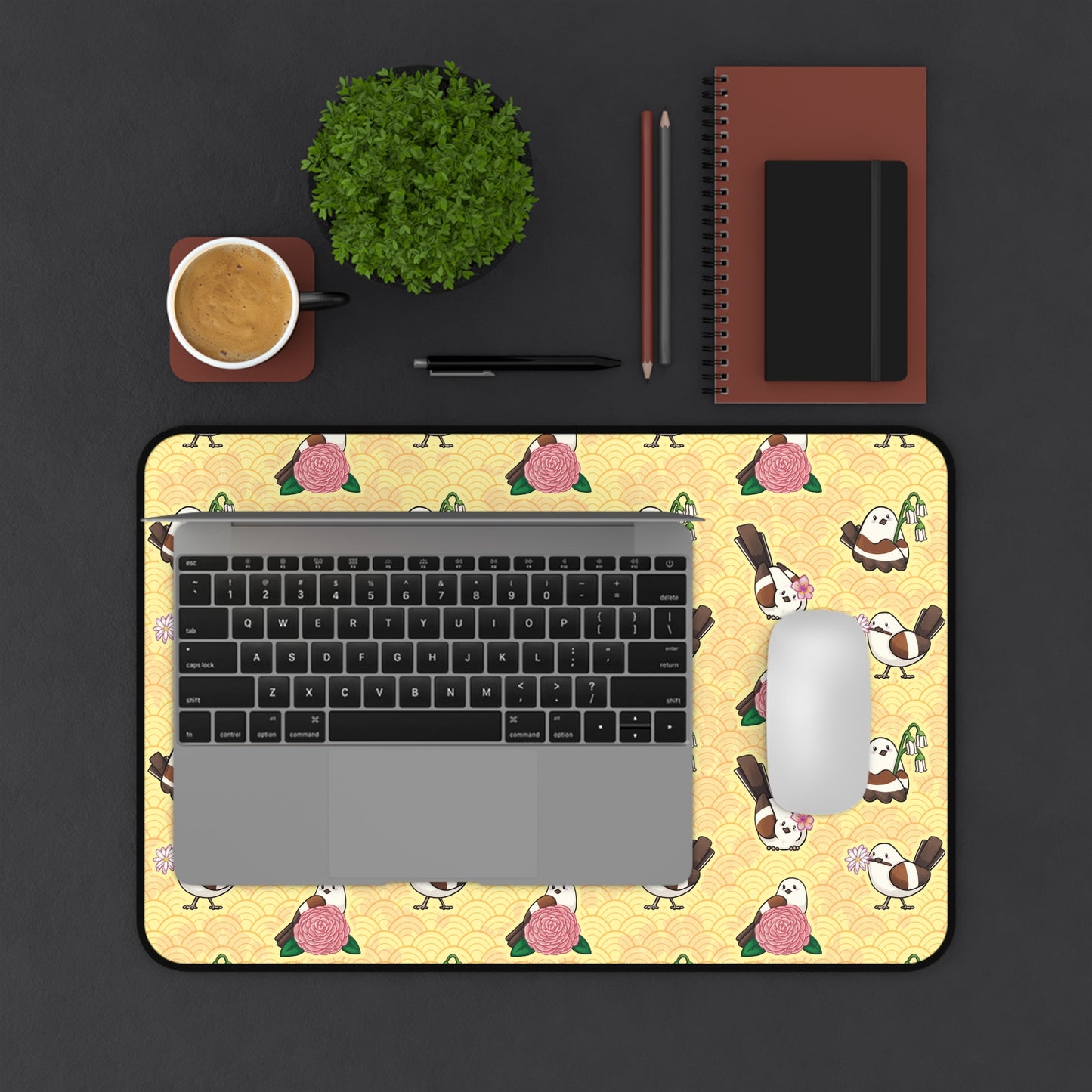 Shimaenaga Flowers - Desk Mat