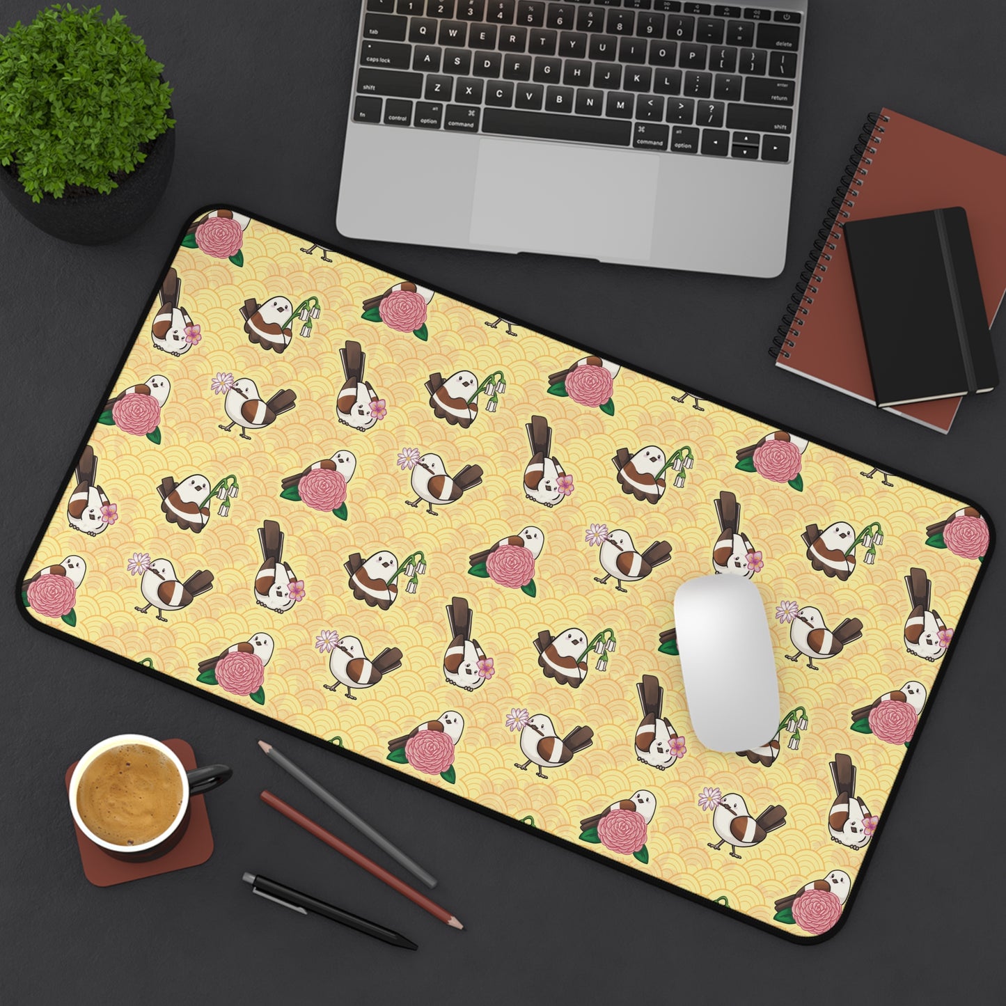 Shimaenaga Flowers - Desk Mat